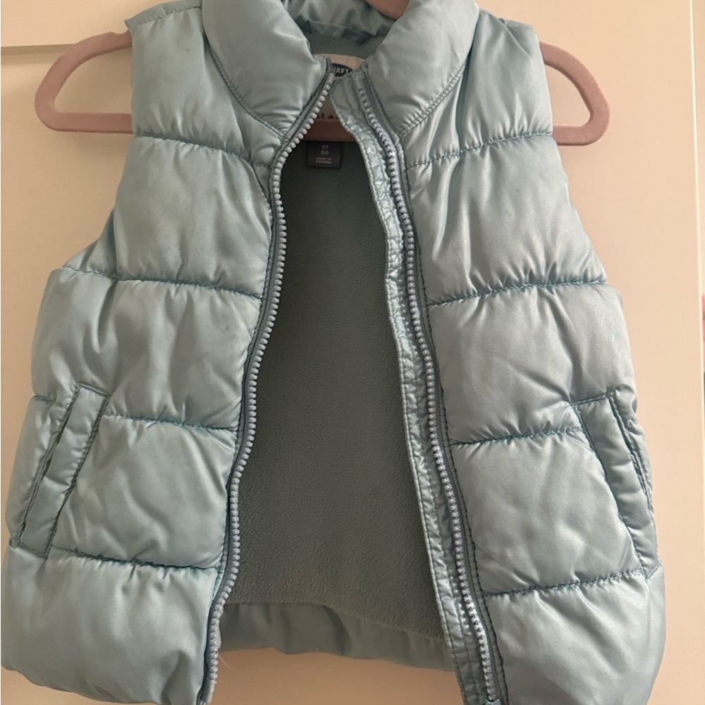 Toddler Blue Puffer Vest 3T